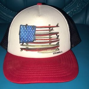 O’Neill surf American flag SnapBack hat